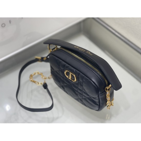 DIOR Small Caro Top Handle Camera Bag