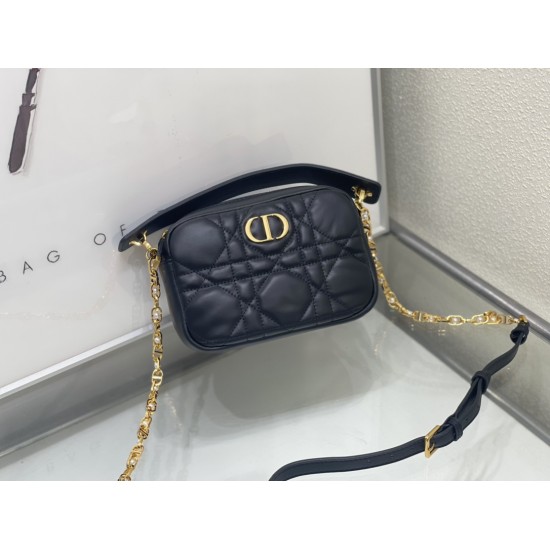 DIOR Small Caro Top Handle Camera Bag