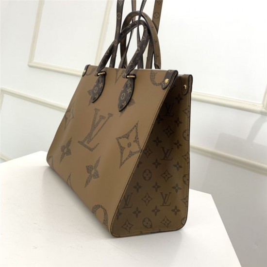 Louis Vuitton Onthego Monogram Giant Reverse MM Brown