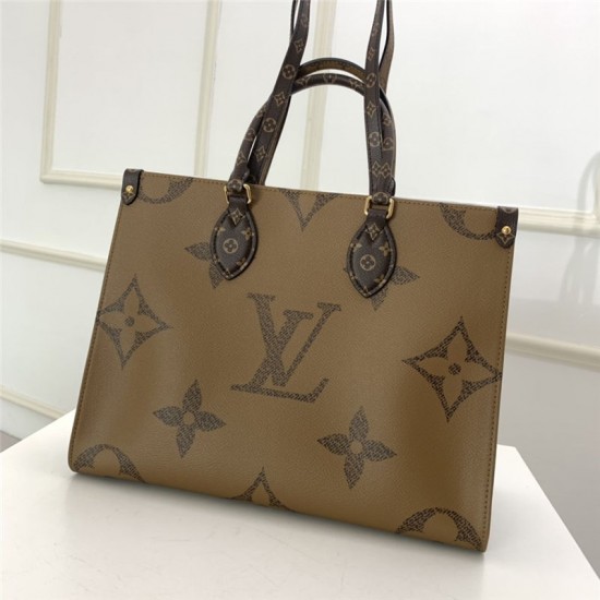 Louis Vuitton Onthego Monogram Giant Reverse MM Brown