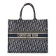 Christian Dior Oblique Large Book Tote Blue Multicolor