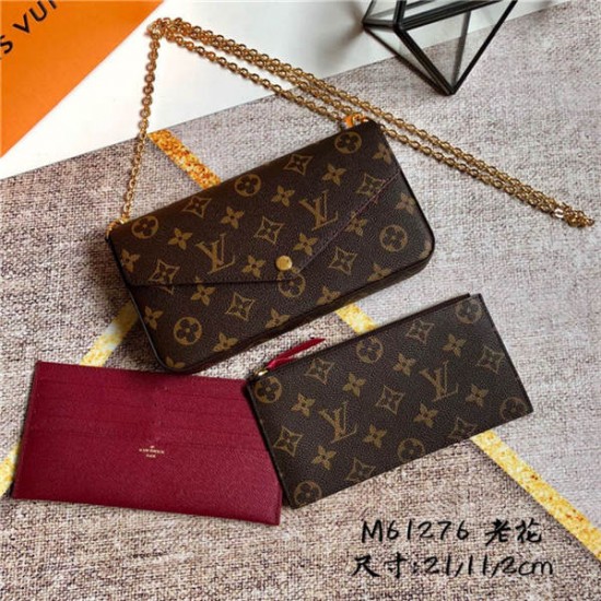 Louis Vuitton Monogram Pochette Felicie Chain Wallet