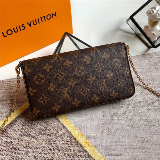 Louis Vuitton Monogram Pochette Felicie Chain Wallet