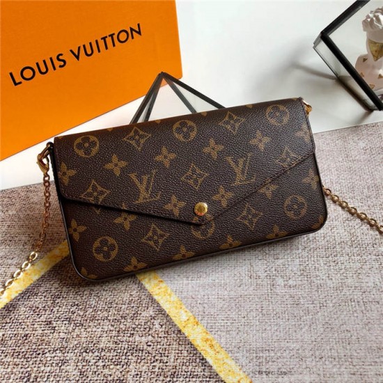 Louis Vuitton Monogram Pochette Felicie Chain Wallet