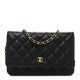 Chanel Caviar Quilted Wallet on Chain WOC Black