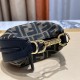 FENDI Fabric Jacquard FF Nano Fendigraphy Hobo Charm Tobacco Moro