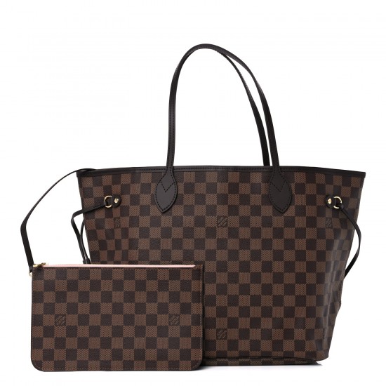 Louis Vuitton Damier Ebene Neo Neverfull MM Rose Ballerine